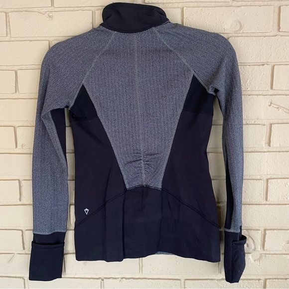 Ivivva By Lululemon sweater Herringbone Speed Seeker 1/4 Zip Pullover girl's 12 - Picture 4 of 8
